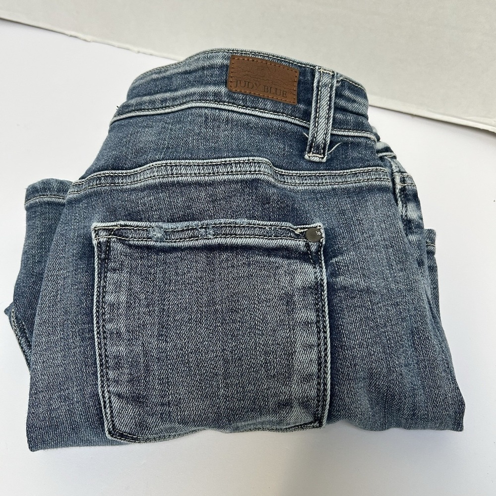 Judy Blue‎ Mid-Rise Destroyed Distressed Denim Jean Shorts Size XL Style #15208
